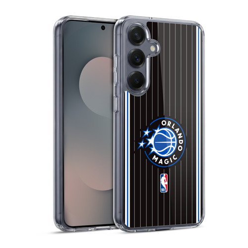 NBA Orlando Magic Logo Black Design Soft Gel Case for Samsung Galaxy S25 & MagSafe
