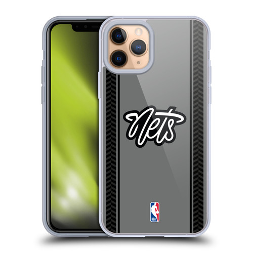 NBA Brooklyn Nets Logo Gray Design Soft Gel Case for Apple iPhone 11 Pro & MagSafe