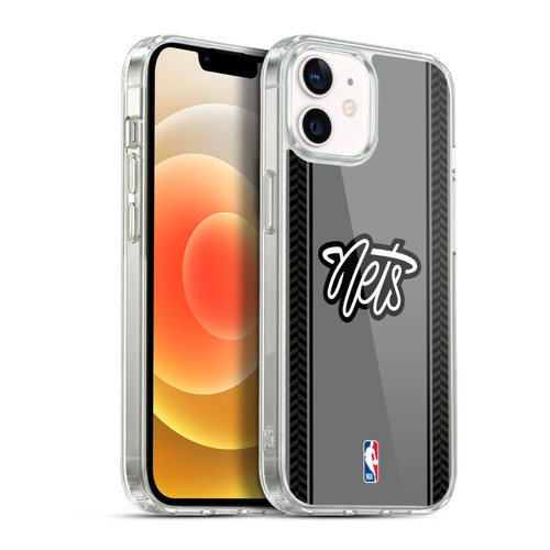 NBA Brooklyn Nets Logo Gray Design Soft Gel Case for Apple iPhone 12 / iPhone 12 Pro & MagSafe