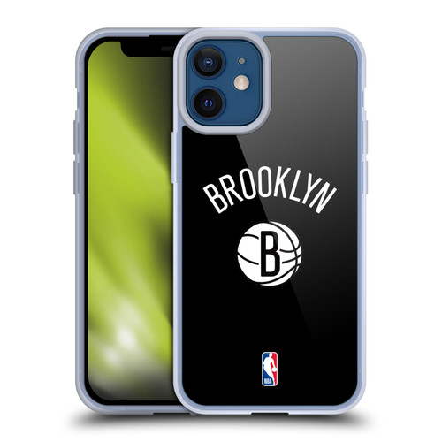 NBA Brooklyn Nets Logo Black Design Soft Gel Case for Apple iPhone 12 Mini & MagSafe