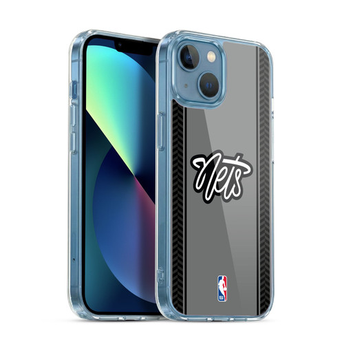 NBA Brooklyn Nets Logo Gray Design Soft Gel Case for Apple iPhone 13 Mini & MagSafe