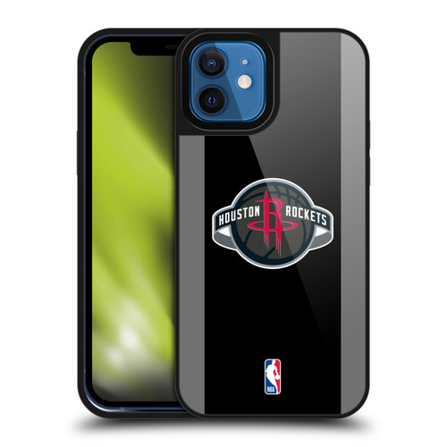 NBA Houston Rockets Logo Black Design Gel Armour Case For Apple iPhone 12 / iPhone 12 Pro