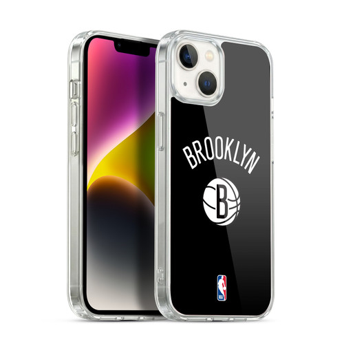 NBA Brooklyn Nets Logo Black Design Soft Gel Case for Apple iPhone 14 Plus & MagSafe