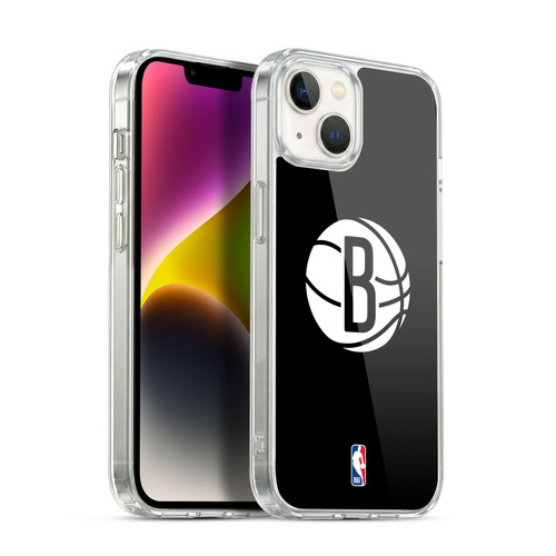 NBA Brooklyn Nets Logo Black Soft Gel Case for Apple iPhone 14 Plus & MagSafe