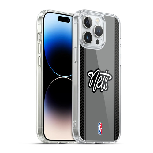 NBA Brooklyn Nets Logo Gray Design Soft Gel Case for Apple iPhone 14 Pro Max & MagSafe