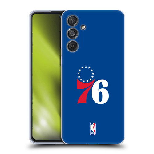NBA Philadelphia 76ers Logo Blue Soft Gel Case for Samsung Galaxy M55 5G