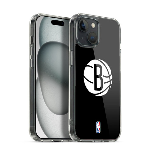 NBA Brooklyn Nets Logo Black Soft Gel Case for Apple iPhone 15 & MagSafe