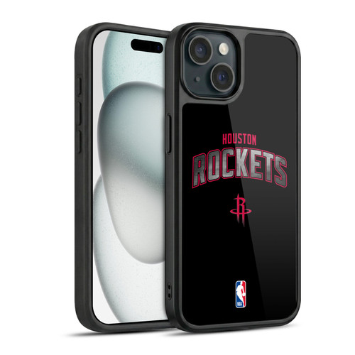 NBA Houston Rockets Logo Black Gel Armour Case For Apple iPhone 15