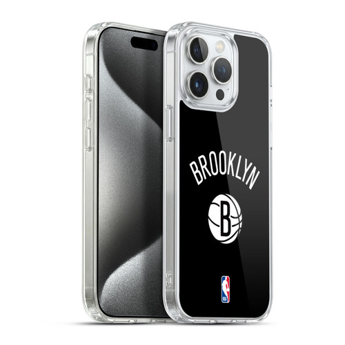 NBA Brooklyn Nets Logo Black Design Soft Gel Case for Apple iPhone 15 Pro Max & MagSafe