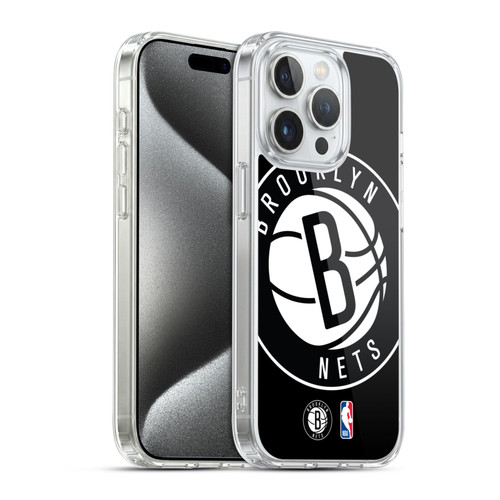 NBA Brooklyn Nets Logo Oversized Soft Gel Case for Apple iPhone 15 Pro & MagSafe