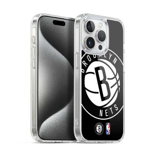 NBA Brooklyn Nets Logo Oversized Soft Gel Case for Apple iPhone 15 Pro & MagSafe