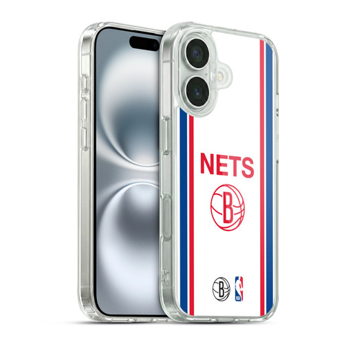 NBA Brooklyn Nets Logo Retro Design Soft Gel Case for Apple iPhone 16 & MagSafe