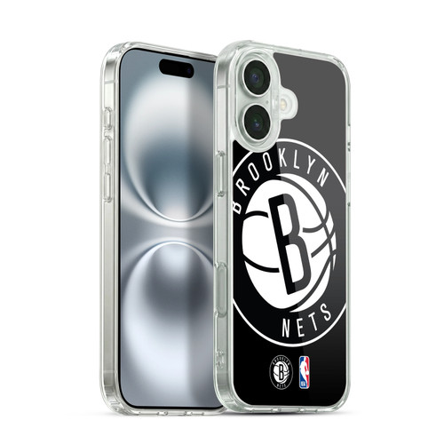 NBA Brooklyn Nets Logo Oversized Soft Gel Case for Apple iPhone 16 Plus & MagSafe