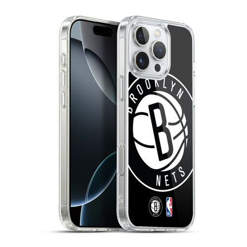 NBA Brooklyn Nets Logo Oversized Soft Gel Case for Apple iPhone 16 Pro Max & MagSafe