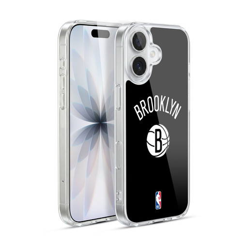 NBA Brooklyn Nets Logo Black Design Soft Gel Case for Apple iPhone 17
