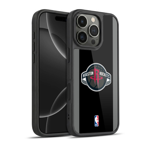 NBA Houston Rockets Logo Black Design Gel Armour Case For Apple iPhone 16 Pro