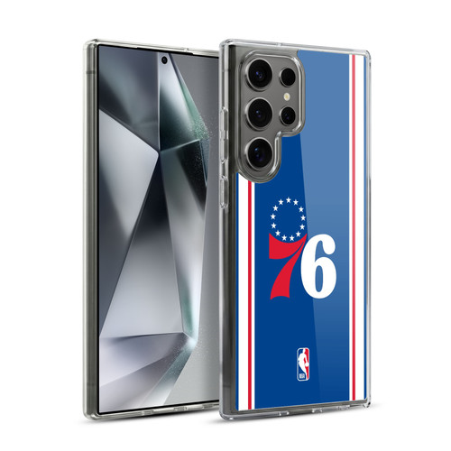 NBA Philadelphia 76ers Logo Blue Design Soft Gel Case for Samsung Galaxy S24 Ultra 5G & MagSafe