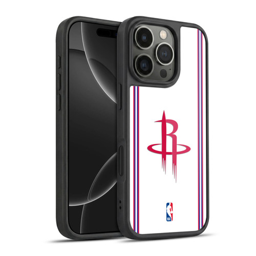 NBA Houston Rockets Logo White Design Gel Armour Case For Apple iPhone 16 Pro