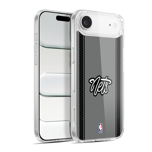 NBA Brooklyn Nets Logo Gray Design Soft Gel Case for Apple iPhone 17 Air