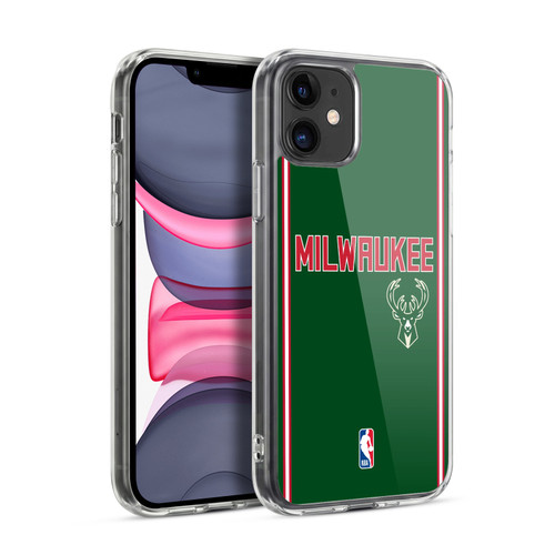 NBA Milwaukee Bucks Logo Retro Design Soft Gel Case for Apple iPhone 11