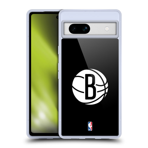 NBA Brooklyn Nets Logo Black Soft Gel Case for Google Pixel 7a