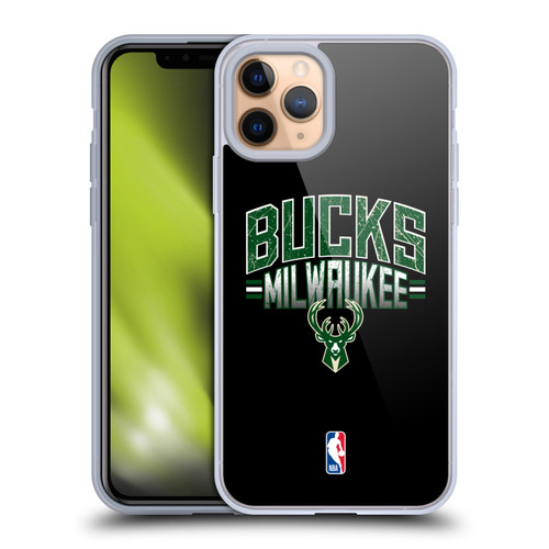 NBA Milwaukee Bucks Logo Black Soft Gel Case for Apple iPhone 11 Pro & MagSafe