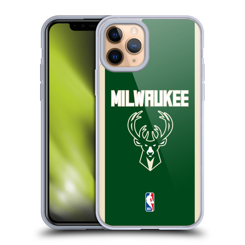 NBA Milwaukee Bucks Logo Green Design Soft Gel Case for Apple iPhone 11 Pro & MagSafe