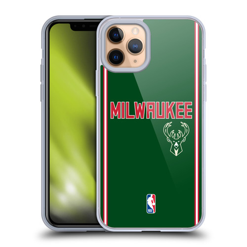 NBA Milwaukee Bucks Logo Retro Design Soft Gel Case for Apple iPhone 11 Pro & MagSafe