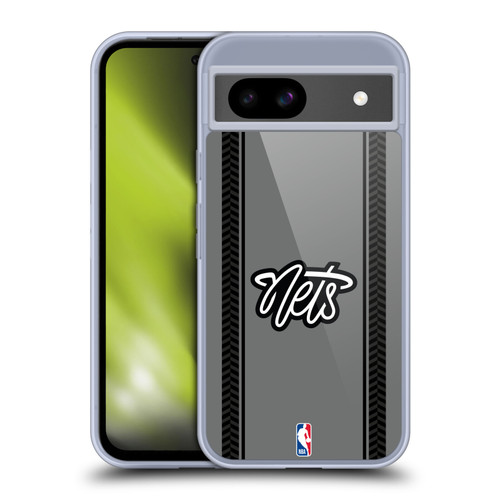NBA Brooklyn Nets Logo Gray Design Soft Gel Case for Google Pixel 8a