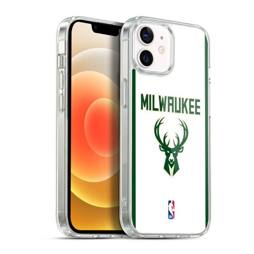 NBA Milwaukee Bucks Logo White Design Soft Gel Case for Apple iPhone 12 / iPhone 12 Pro & MagSafe
