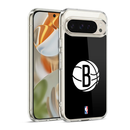 NBA Brooklyn Nets Logo Black Soft Gel Case for Google Pixel 9 / Pixel 9 Pro