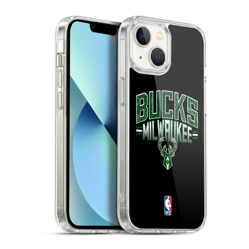 NBA Milwaukee Bucks Logo Black Soft Gel Case for Apple iPhone 13