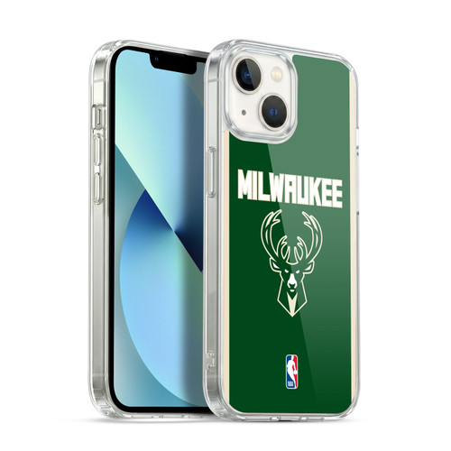 NBA Milwaukee Bucks Logo Green Design Soft Gel Case for Apple iPhone 13