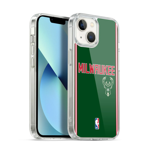 NBA Milwaukee Bucks Logo Retro Design Soft Gel Case for Apple iPhone 13