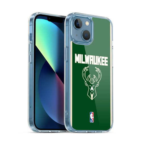 NBA Milwaukee Bucks Logo Green Design Soft Gel Case for Apple iPhone 13 Mini & MagSafe