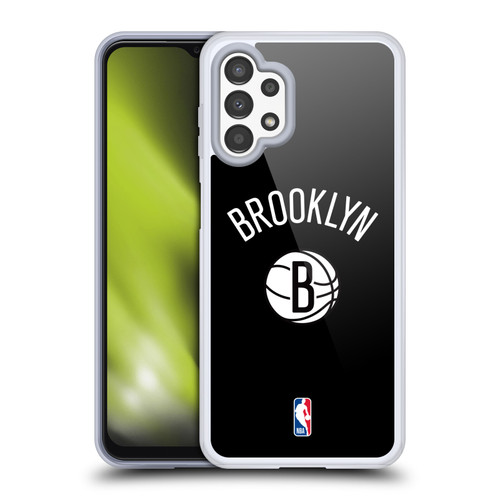 NBA Brooklyn Nets Logo Black Design Soft Gel Case for Samsung Galaxy A13 (2022)