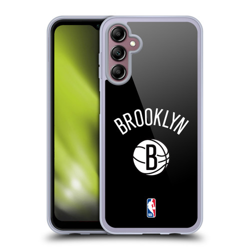 NBA Brooklyn Nets Logo Black Design Soft Gel Case for Samsung Galaxy A14 5G
