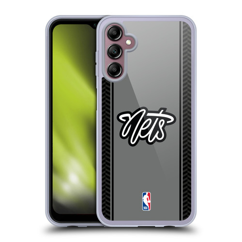 NBA Brooklyn Nets Logo Gray Design Soft Gel Case for Samsung Galaxy A14 5G