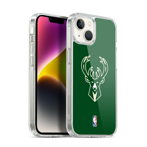 NBA Milwaukee Bucks Logo Green Soft Gel Case for Apple iPhone 14 Plus & MagSafe