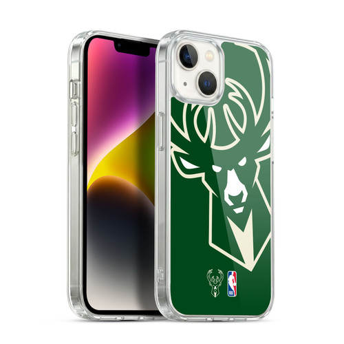NBA Milwaukee Bucks Logo Oversized Soft Gel Case for Apple iPhone 14 Plus & MagSafe
