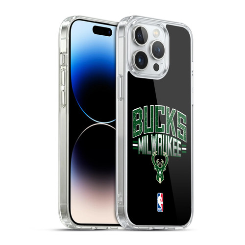 NBA Milwaukee Bucks Logo Black Soft Gel Case for Apple iPhone 14 Pro Max & MagSafe
