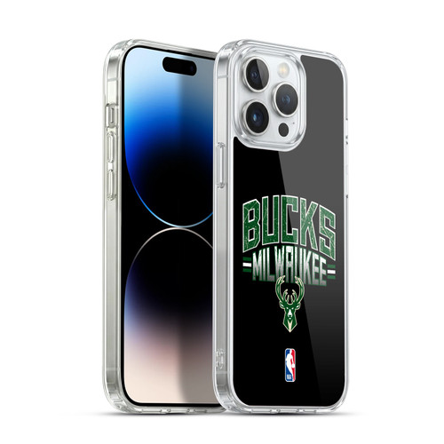 NBA Milwaukee Bucks Logo Black Soft Gel Case for Apple iPhone 14 Pro Max & MagSafe