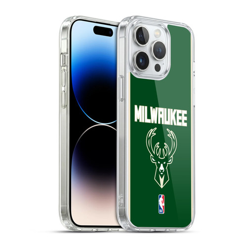 NBA Milwaukee Bucks Logo Green Design Soft Gel Case for Apple iPhone 14 Pro Max & MagSafe