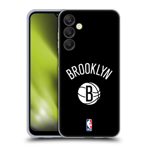 NBA Brooklyn Nets Logo Black Design Soft Gel Case for Samsung Galaxy A25 5G
