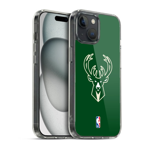 NBA Milwaukee Bucks Logo Green Soft Gel Case for Apple iPhone 15 & MagSafe
