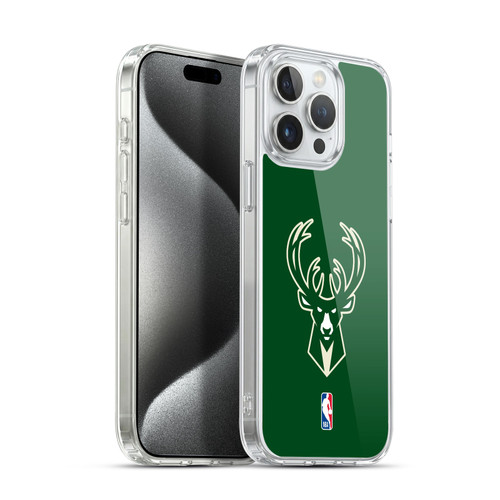 NBA Milwaukee Bucks Logo Green Soft Gel Case for Apple iPhone 15 Pro Max & MagSafe
