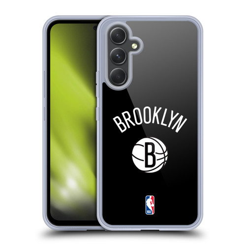 NBA Brooklyn Nets Logo Black Design Soft Gel Case for Samsung Galaxy A54 5G