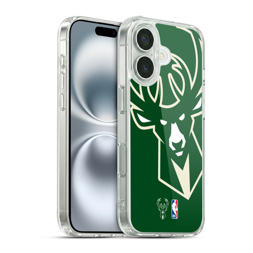NBA Milwaukee Bucks Logo Oversized Soft Gel Case for Apple iPhone 16 & MagSafe