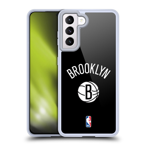 NBA Brooklyn Nets Logo Black Design Soft Gel Case for Samsung Galaxy S21 5G & MagSafe