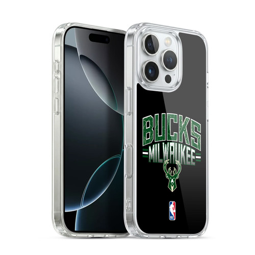 NBA Milwaukee Bucks Logo Black Soft Gel Case for Apple iPhone 16 Pro & MagSafe